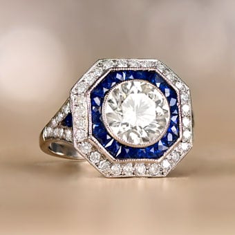 Art Deco Diamond Engagement Ring