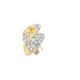 Cluster Diamond Vintage Earrings Rustburg Earrings Side View